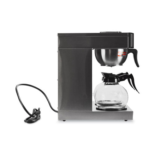 Three-burner Low Profile Institutional Coffee Maker, 36-cup, Stainless Steel