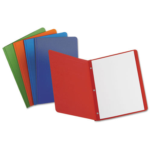 Report Cover, 3 Fasteners, Panel And Border Cover, Assorted Colors, 25-box