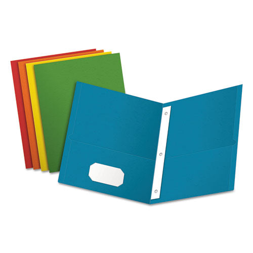 Twin-pocket Folders With 3 Fasteners, Letter, 1-2" Capacity, Assorted, 25-box