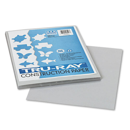Tru-ray Construction Paper, 76lb, 9 X 12, Gray, 50-pack