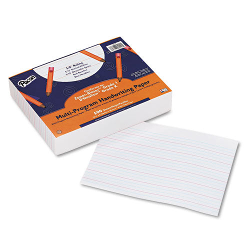 Multi-program Handwriting Paper, 16 Lb, 5-8" Long Rule, One-sided, 8 X 10.5, 500-pack