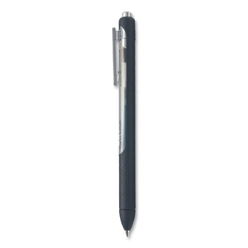 Inkjoy Gel Pen, Retractable, Medium 0.7 Mm, Black Ink, Black Barrel, 8-pack