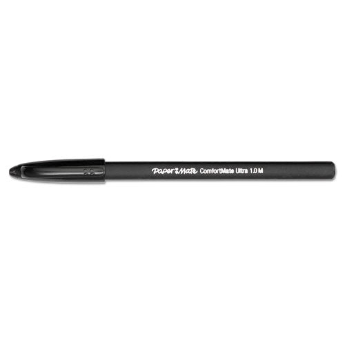Comfortmate Ultra Ballpoint Pen, Stick, Medium 1 Mm, Black Ink, Black Barrel, Dozen