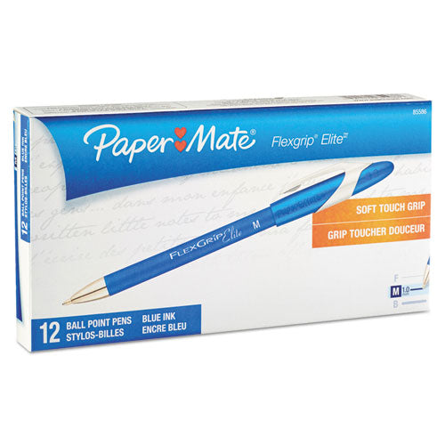 Flexgrip Elite Ballpoint Pen, Stick, Medium 1 Mm, Blue Ink, Blue