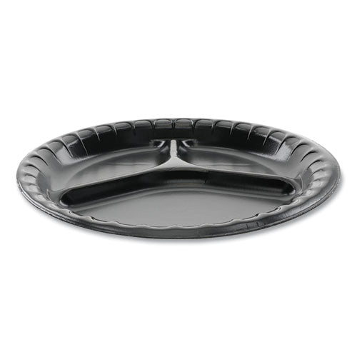 Laminated Foam Dinnerware, Plate, 10.25" Dia, Black, 540-carton
