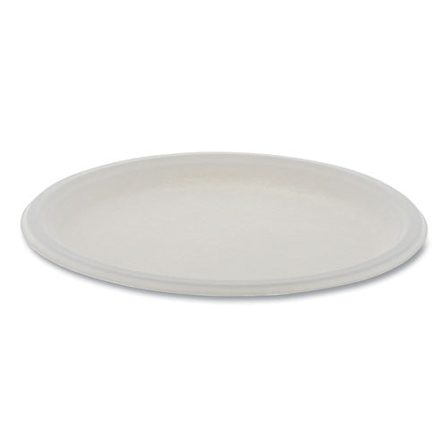 Earthchoice Compostable Fiber-blend Bagasse Dinnerware, Plate, 10" Dia, Natural, 500-carton