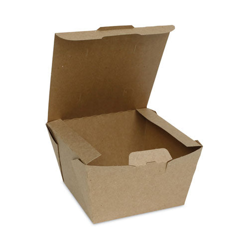 Earthchoice Tamper Evident Onebox Paper Box, 4.5 X 4.5 X 3.25, Kraft, 200-carton