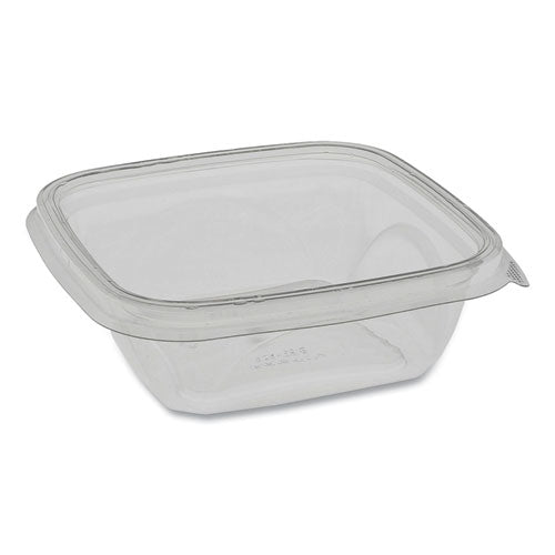 Earthchoice Recycled Pet Square Base Salad Containers, 12 Oz, 5 X 5 X 1.63, Clear, 504-carton