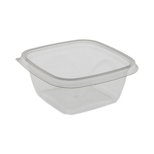 Earthchoice Square Recycled Bowl, 16 Oz, 5 X 5 X 1.75, Clear, 504-carton