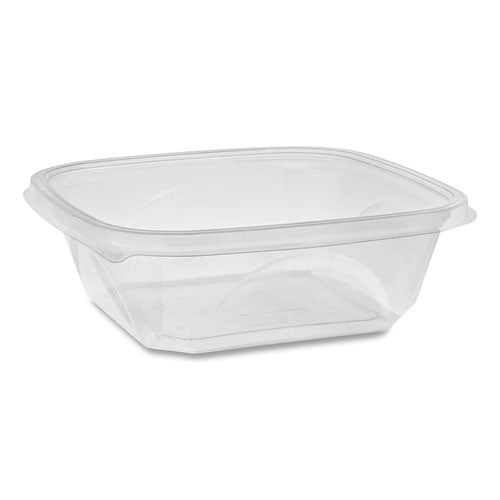 Earthchoice Square Recycled Bowl, 16 Oz, 5 X 5 X 1.75, Clear, 504-carton
