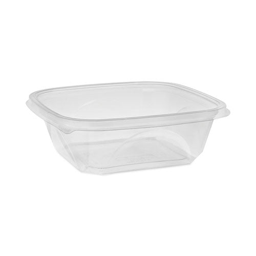 Earthchoice Square Recycled Bowl, 32 Oz, 7 X 7 X 2, Clear, 300-carton