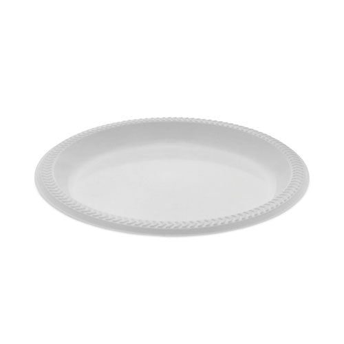 Meadoware Impact Plastic Dinnerware, Plate, 8.88" Dia, White, 400-carton