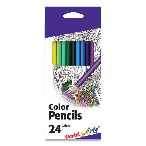 Color Pencils, 1.98 Mm, H (#3), Assorted Lead-barrel Colors, 24-pack