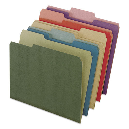Earthwise By Pendaflex 100% Recycled File Folders, 1-3-cut Tabs: Assorted, Letter, 0.5" Expansion, Assorted Colors, 50-box