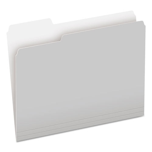 Colored File Folders, 1-3-cut Tabs: Assorted, Letter Size, Gray-light Gray, 100-box