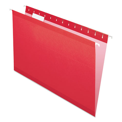Colored Reinforced Hanging Folders, Legal Size, 1-5-cut Tabs, Assorted Colors, 25-box