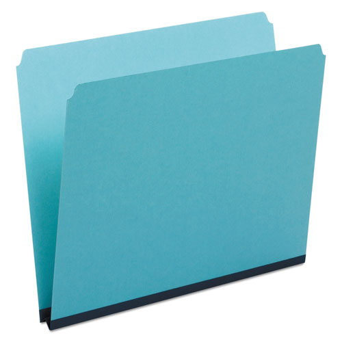 Pressboard Expanding File Folders, Straight Tab, Letter Size, Blue, 25-box