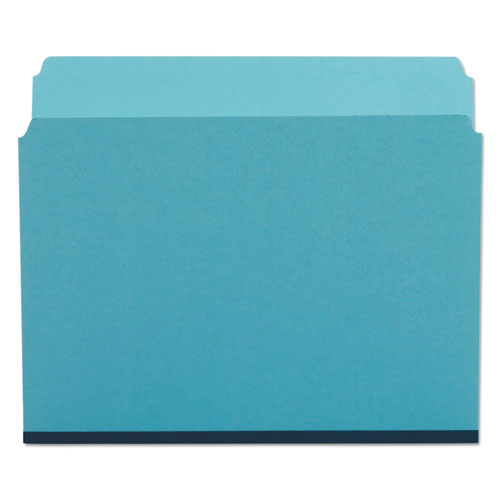 Pressboard Expanding File Folders, Straight Tab, Letter Size, Blue, 25-box