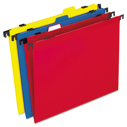 2-in-1 Colored Poly Folders With Built-in Tabs, Letter Size, 1-3-cut Tab, Assorted, 10-pack