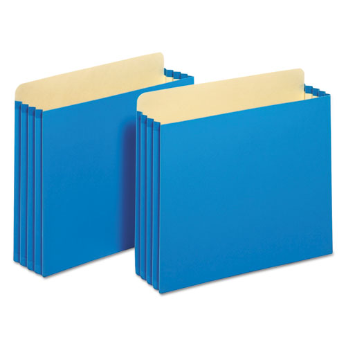 File Cabinet Pockets, 3.5" Expansion, Letter Size, Blue, 10-box