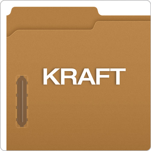 Kraft Folders With Two Fasteners, 1-3-cut Tabs, Letter Size, Kraft, 50-box