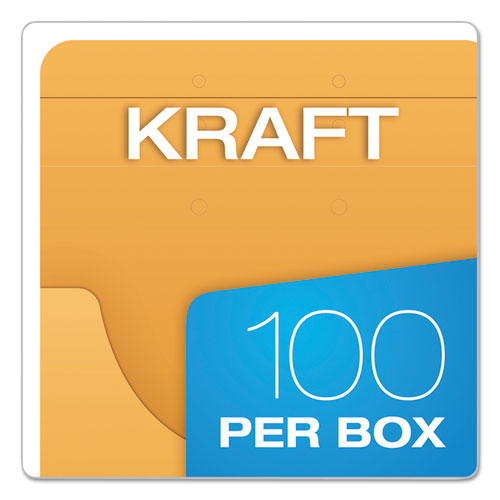 Expandable Kraft Retention Jackets, Straight Tab, Letter-legal Size, Brown, 100-box