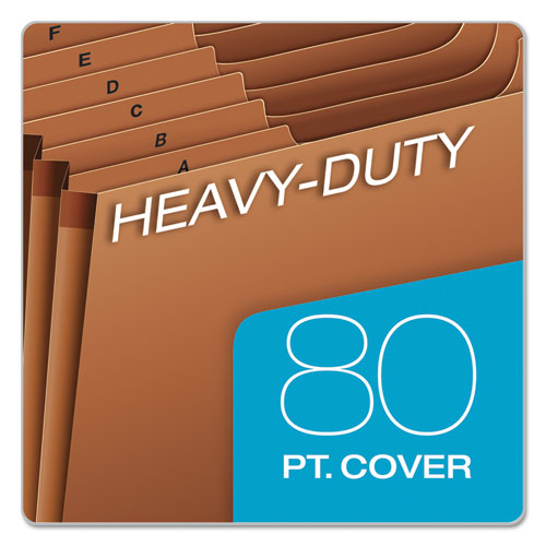 Heavy-duty Expanding File, 21 Sections, 1-3-cut Tab, Legal Size, Redrope
