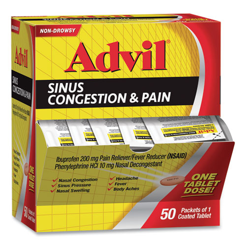 Sinus Congestion And Pain Relief, 50-box