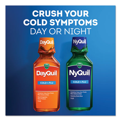 Nyquil Cold And Flu Nighttime Liquid, 12 Oz Bottle