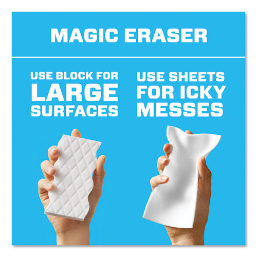 Magic Eraser Sheets, 3.5 X 5.8, 0.03" Thick, White, 16-pack, 8 Packs-carton