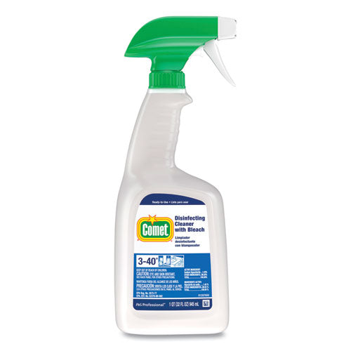 Disinfecting Cleaner With Bleach, 32 Oz, Plastic Spray Bottle, Fresh Scent, 8-carton