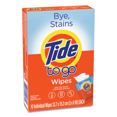 To Go Instant Stain Remover Wipes, 6 X 5, Scented, 10-box, 12 Boxes-carton