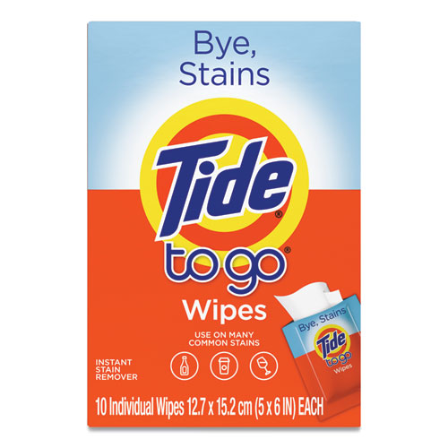 To Go Instant Stain Remover Wipes, 6 X 5, Scented, 10-box, 12 Boxes-carton
