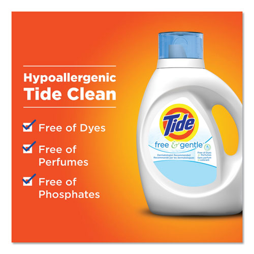 Free And Gentle Liquid Laundry Detergent, 64 Loads, 92 Oz Bottle, 4-carton