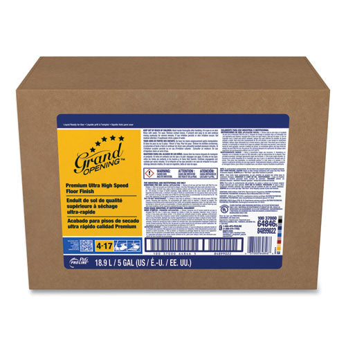 #17 Grand Opening Ultra High Speed Floor Finish, 5 Gallon Bag-in-box