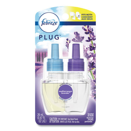 Plug Air Freshener Refills, Mediterranean Lavender, 0.87 Oz Refill, 2-pack