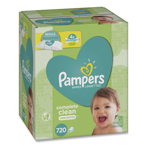 Complete Clean Baby Wipes, 1-ply, Baby Fresh, 72 Wipes-pack, 10 Packs-carton