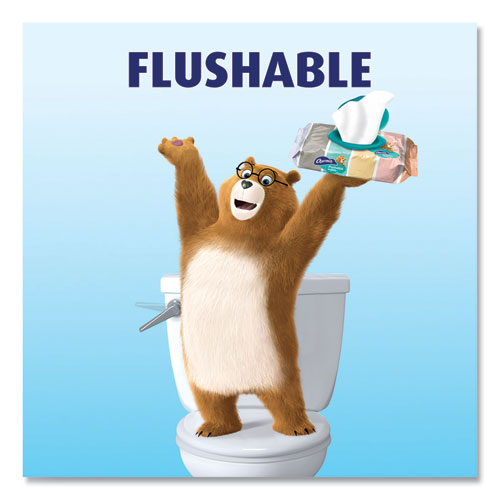 Flushable Wipes, 5 X 7.2, Unscented, 40 Wipes-tub, 4 Tubs-pack