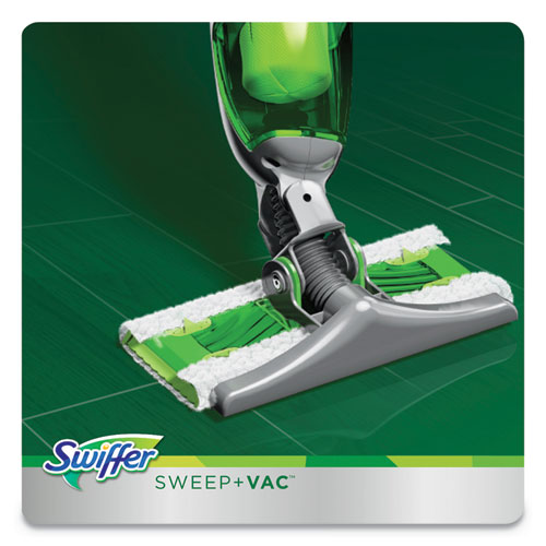 Sweep + Vac Starter Kit With 8 Dry Cloths, 10" Cleaning Path, Green-silver