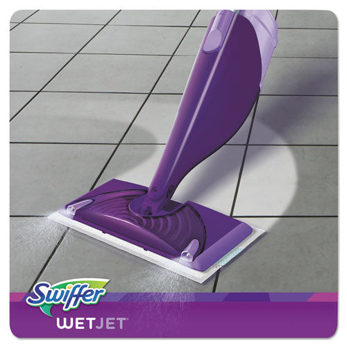 Wetjet Mop, 11 X 5 White Cloth Head, 46" Purple-silver Aluminum-plastic Handle