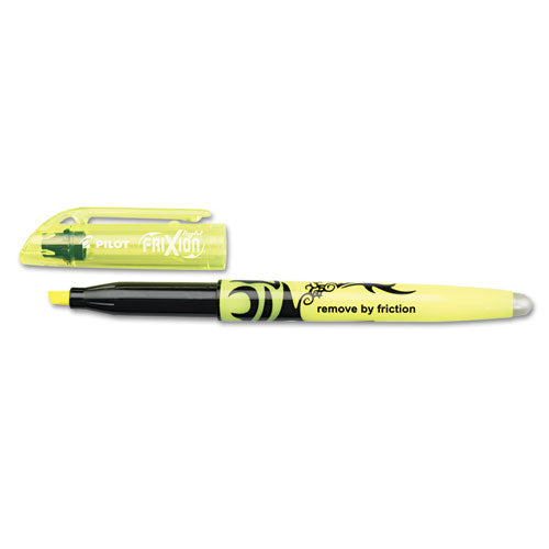Frixion Light Erasable Highlighter, Yellow Ink, Chisel Tip, Yellow-black Barrel, Dozen