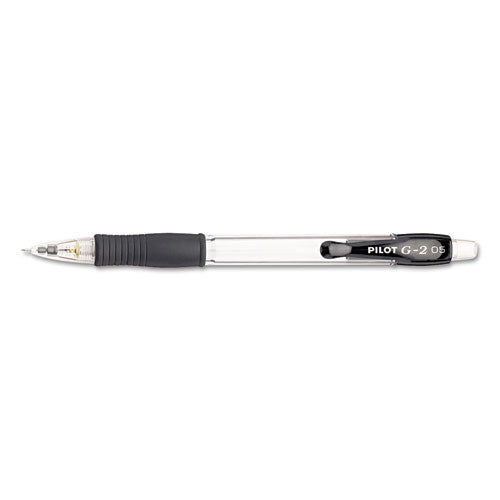 G2 Mechanical Pencil, 0.5 Mm, Hb (#2.5), Black Lead, Clear-black Accents Barrel, Dozen