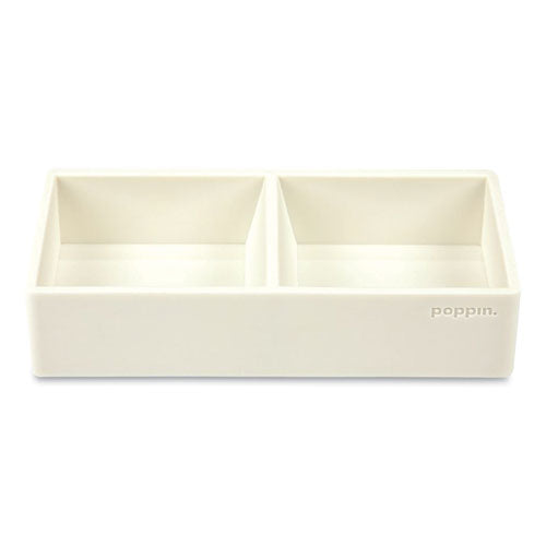 Softie This + That Tray, 2-compartment, 3 X 6.25 X 1.5, White