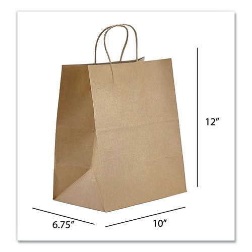 Kraft Paper Bags, Bistro, 10 X 6.75 X 12, Natural, 250-carton