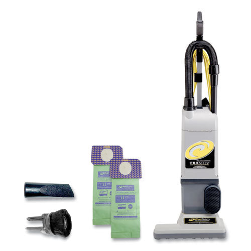 Proforce 1500xp Upright Vacuum, 15" Cleaning Path, Gray-black