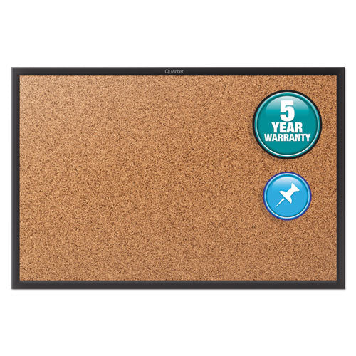 Classic Series Cork Bulletin Board, 72x48, Black Aluminum Frame