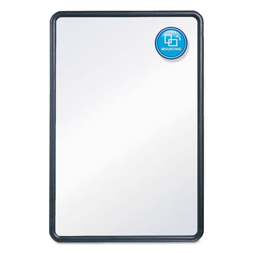 Contour Dry-erase Board, Melamine, 24 X 18, White Surface, Black Frame