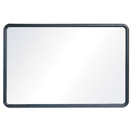 Contour Dry-erase Board, Melamine, 36 X 24, White Surface, Black Frame