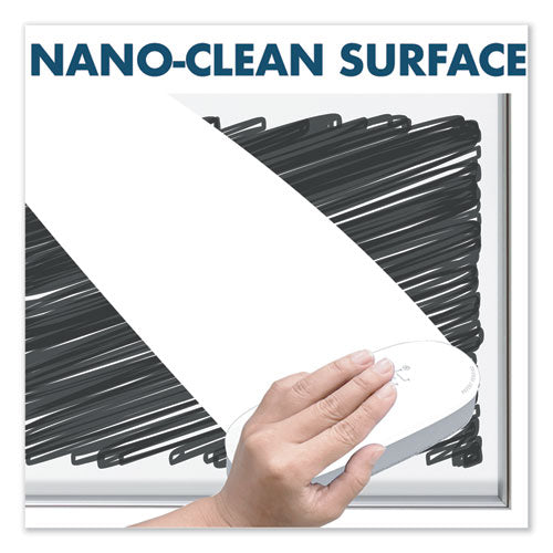 Fusion Nano-clean Magnetic Whiteboard, 72 X 48, Silver Frame