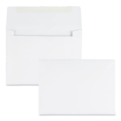 Greeting Card-invitation Envelope, A-6, Square Flap, Gummed Closure, 4.75 X 6.5, White, 500-box